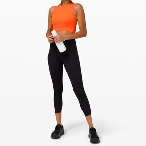NEW Lululemon Hotty Hot Cropped Tank Highlight Orange size 6